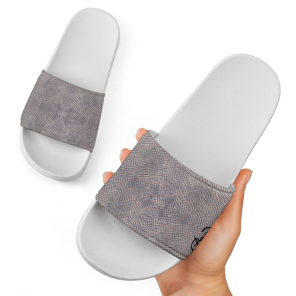 Croc Print Slide Sandal