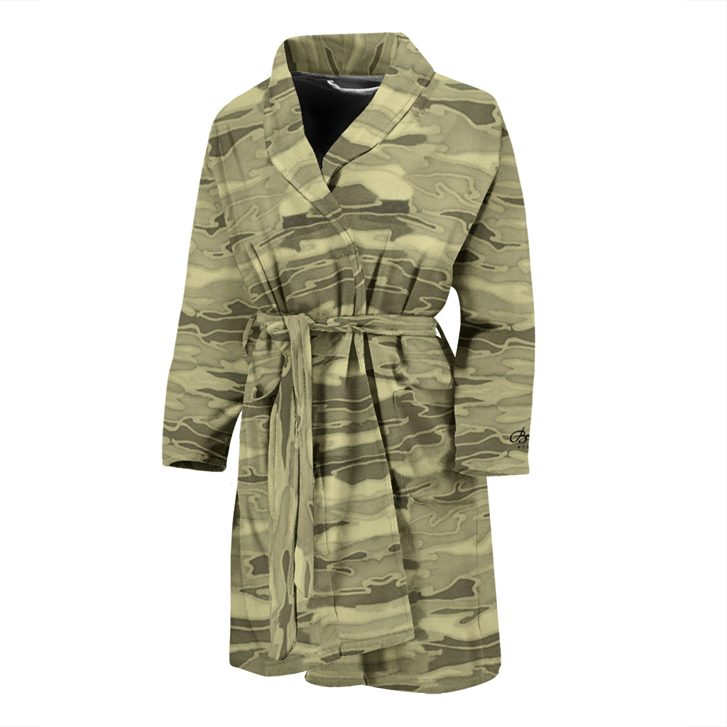 Khaki Lava Camouflage Bath Robe - Men