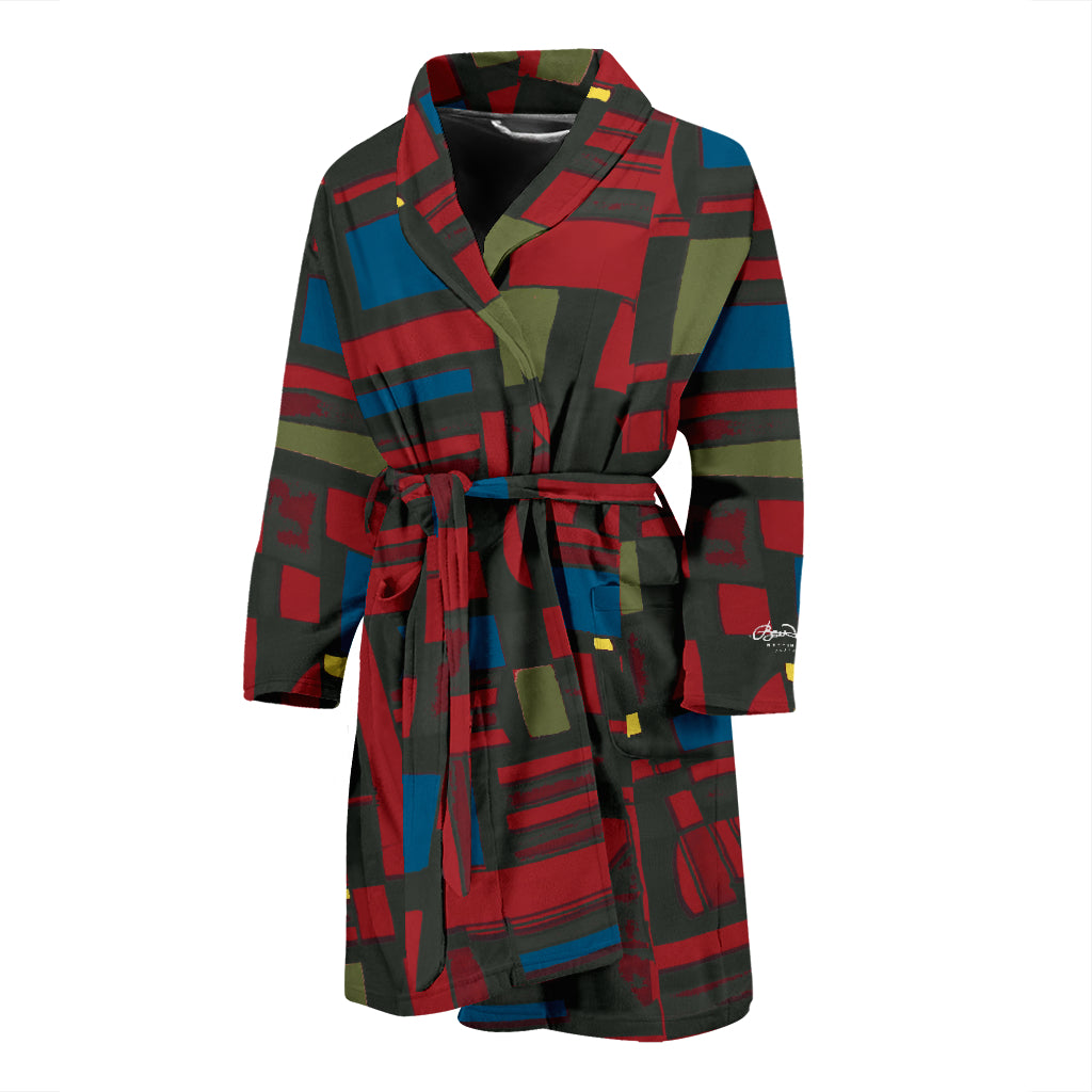 Spirited Geo Bath Robe - Men