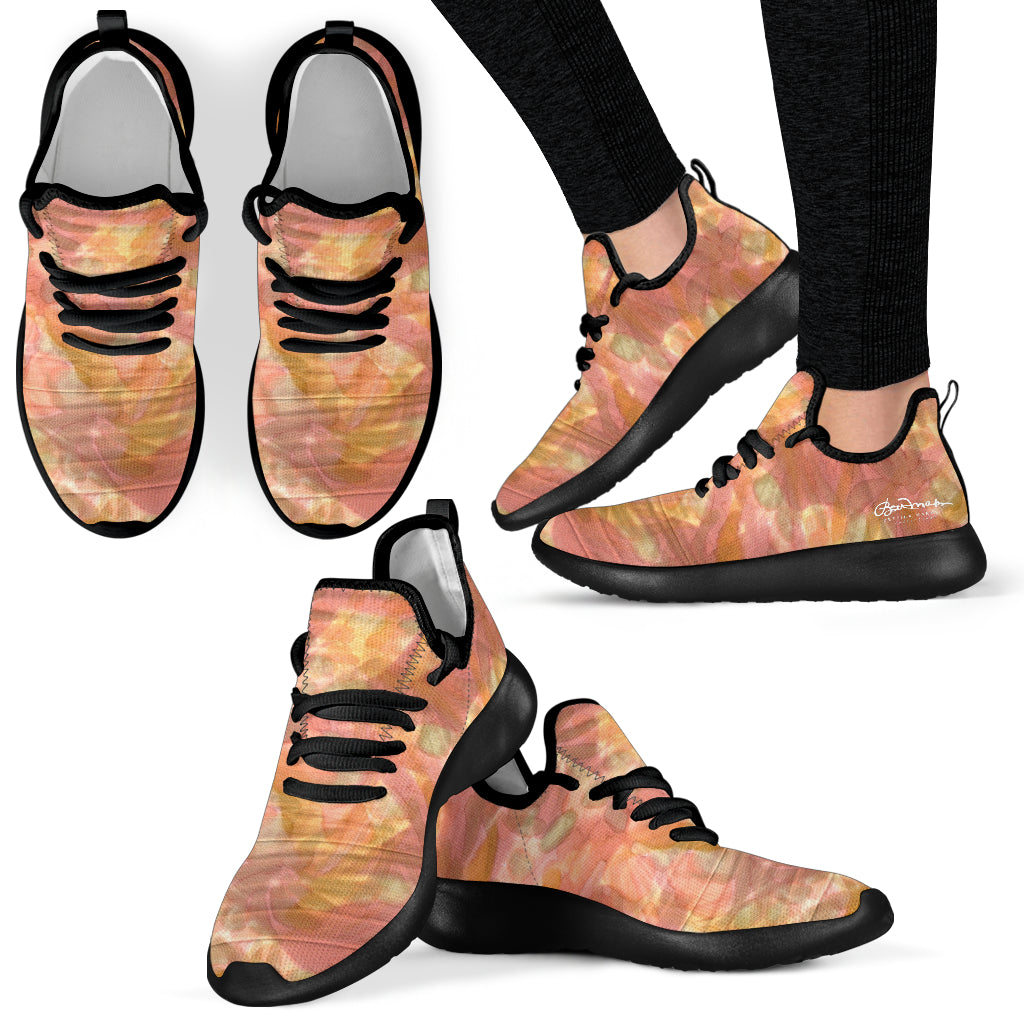 Watercolor Smudge Mesh Knit Sneakers