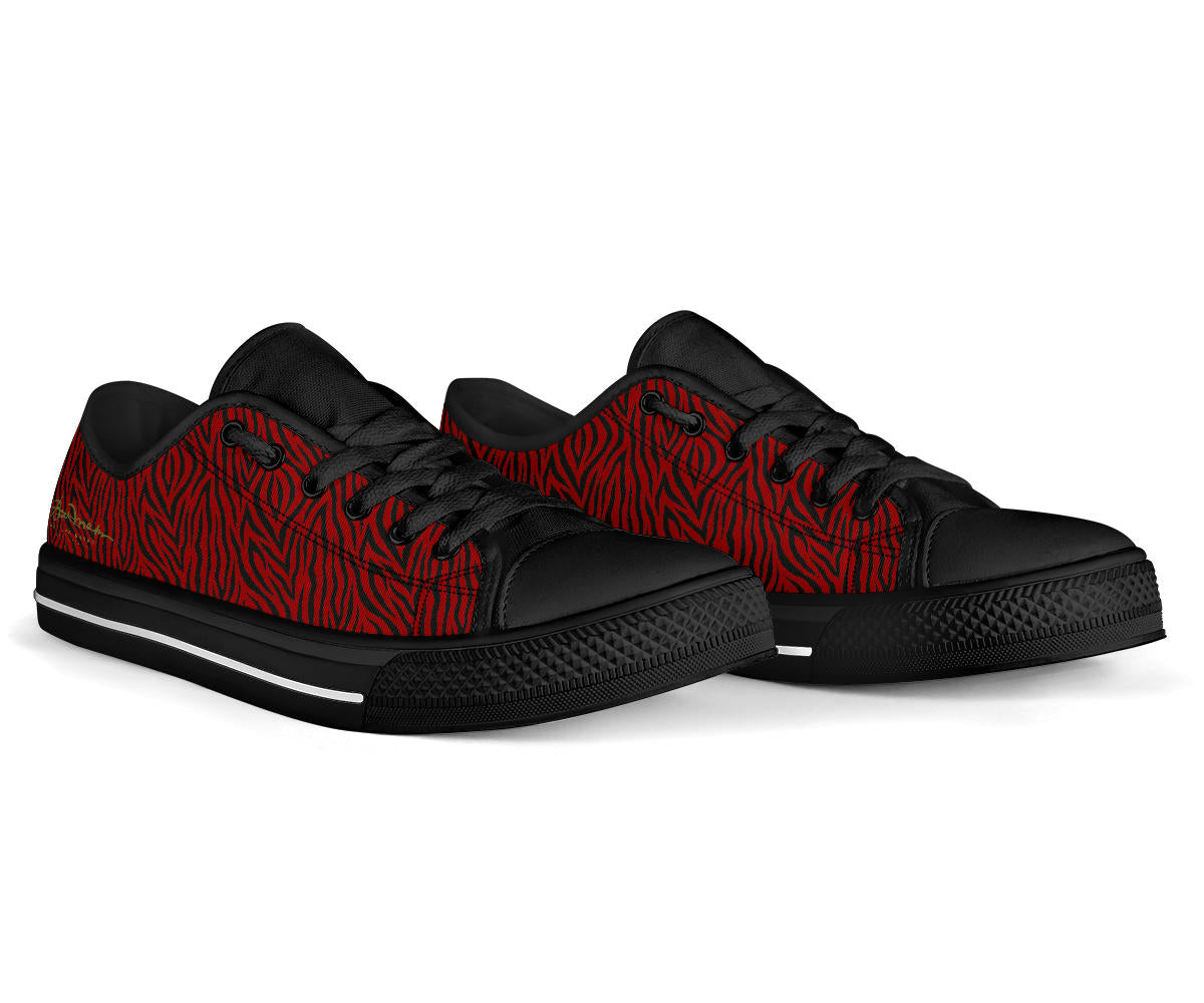 Red Zebra Low Top Sneakers