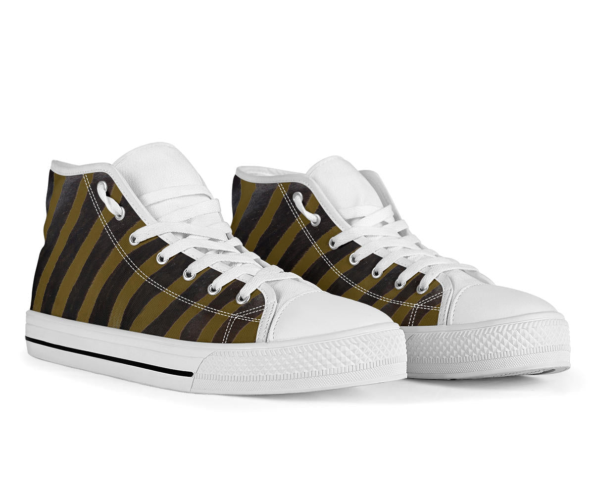 Olive Zebra High Top Sneakers