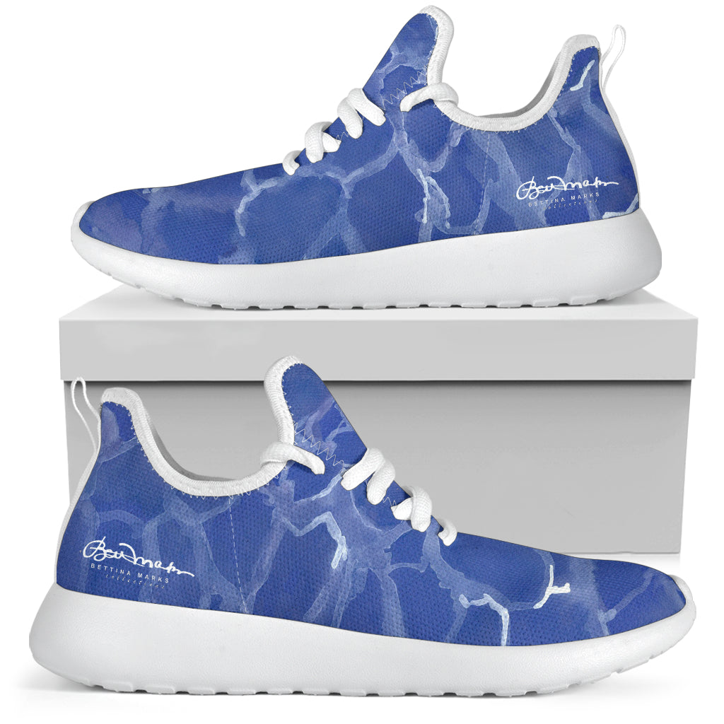 Blue Pool Mesh Knit Sneakers