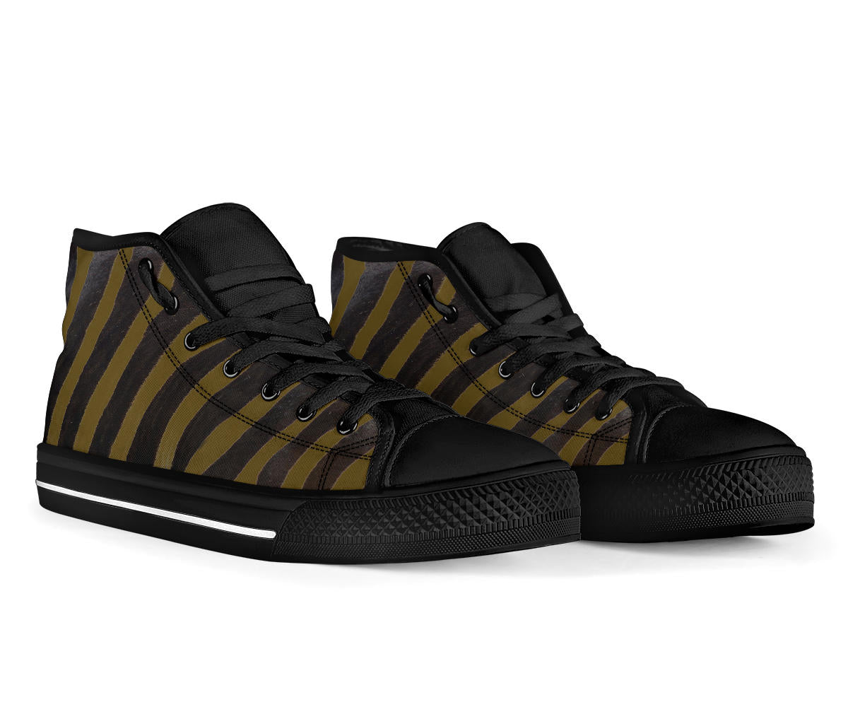 Olive Zebra High Top Sneakers