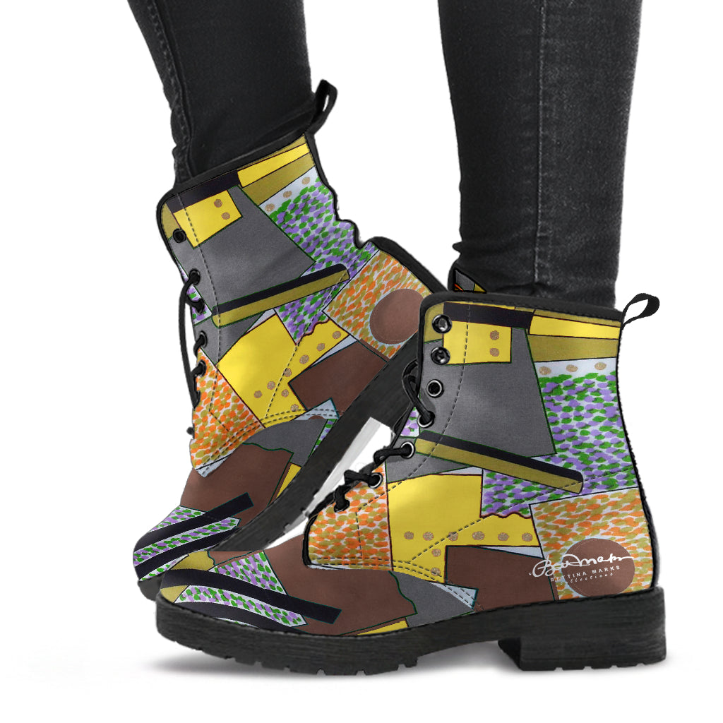 Graphic Tango Leather Boots (Vegan)