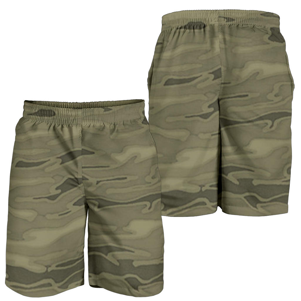 Green Army Camouflage Mens Shorts