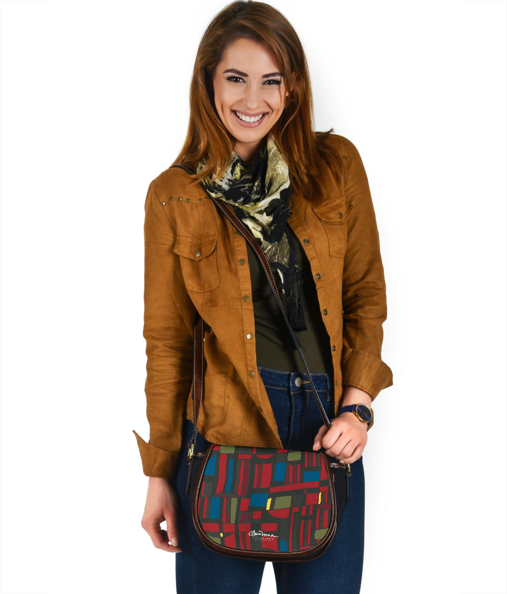 Spirited Geo Saddle Shoulder Bag