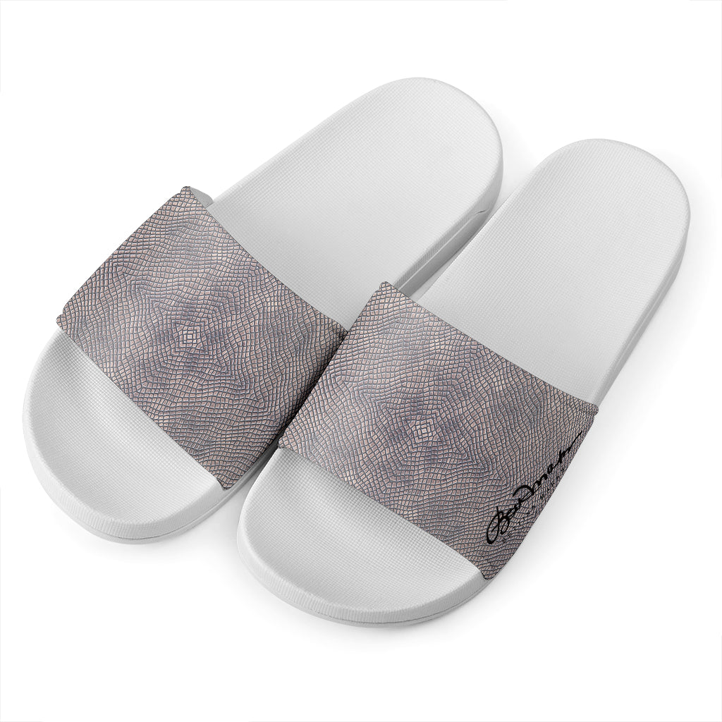 Croc Print Slide Sandal