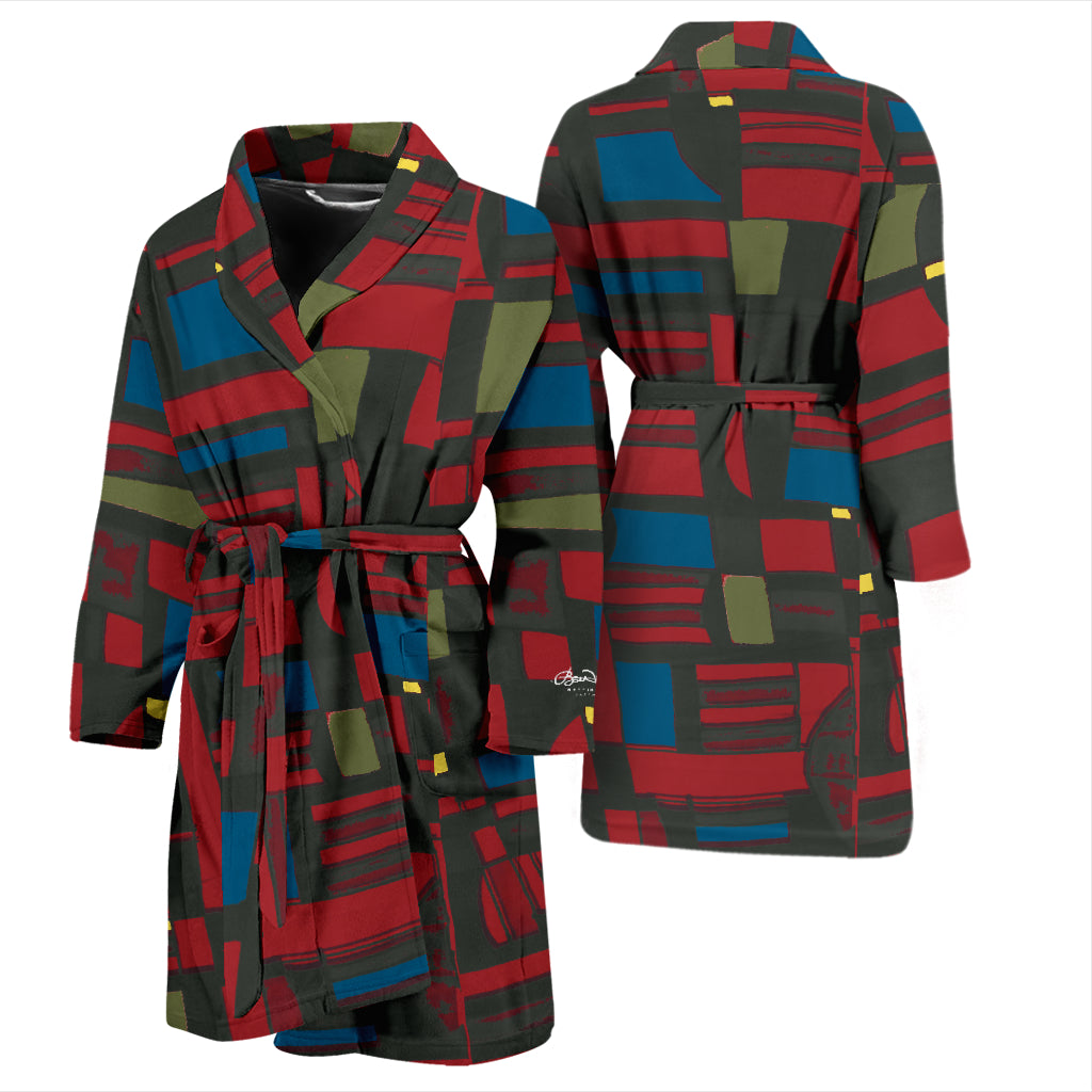 Spirited Geo Bath Robe - Men