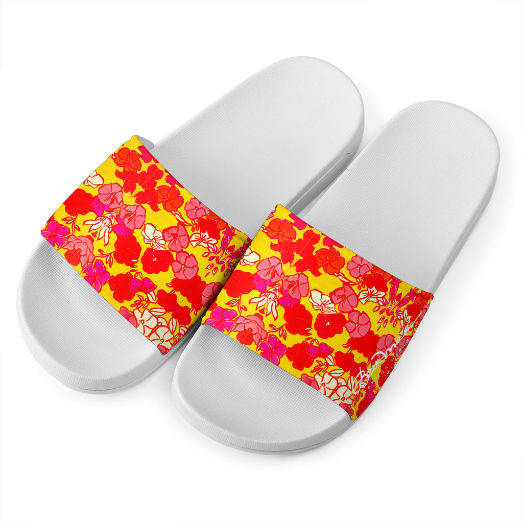 Sixties Floral Slide Sandal