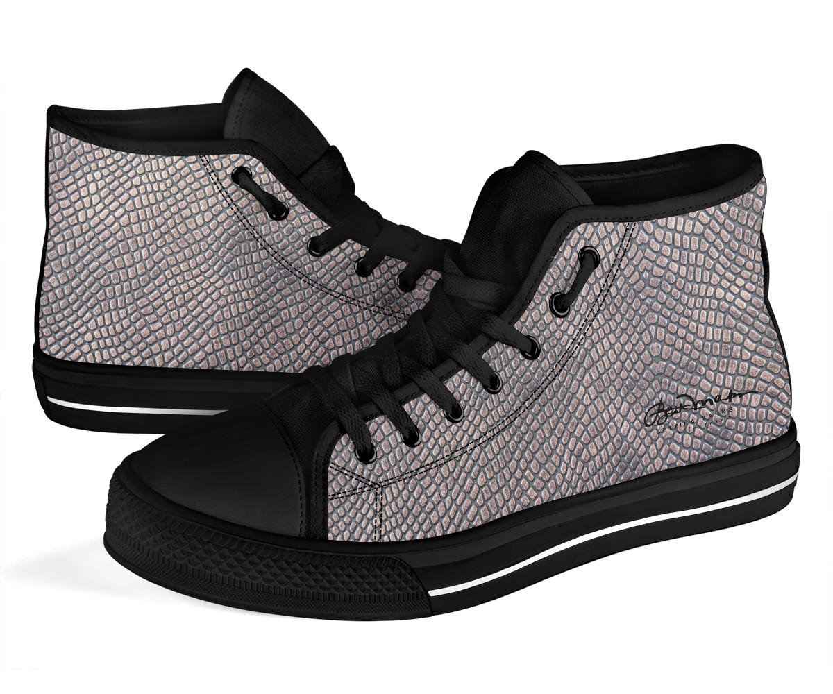 Croc Print High Top Sneakers