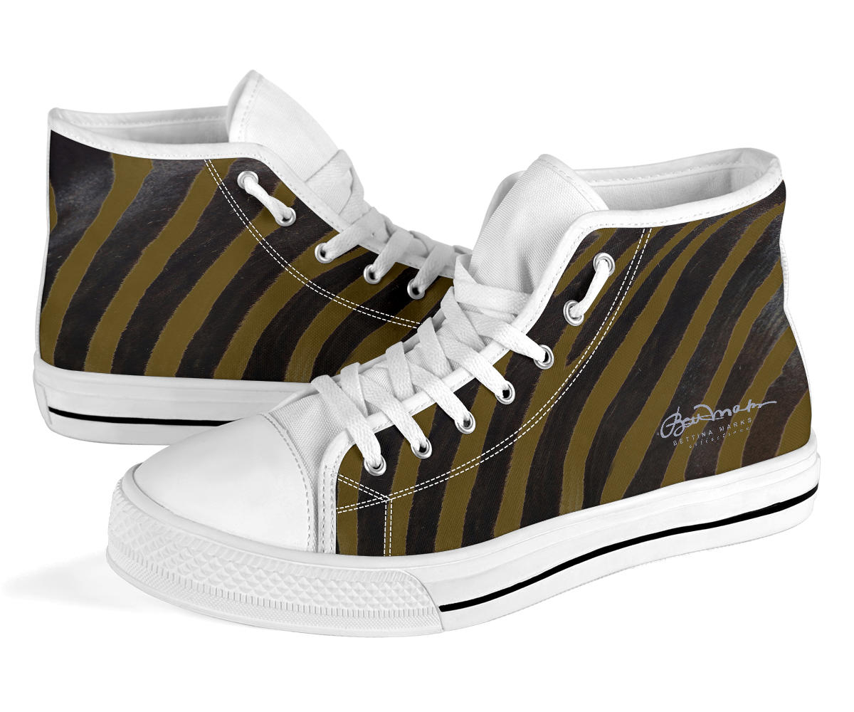Olive Zebra High Top Sneakers