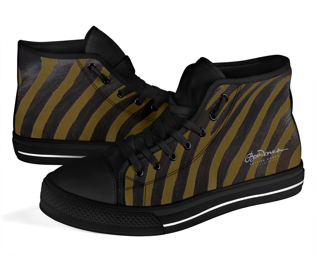Olive Zebra High Top Sneakers