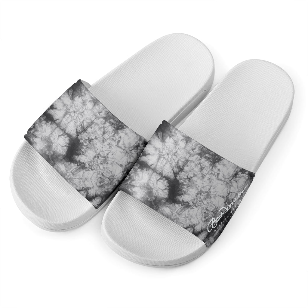 Grey Tie Dye Slide Sandal