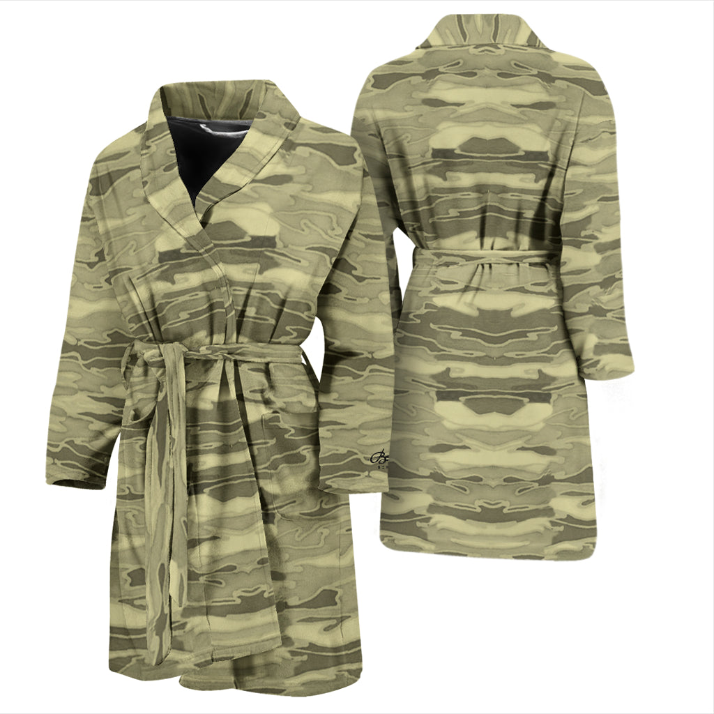 Khaki Lava Camouflage Bath Robe - Men