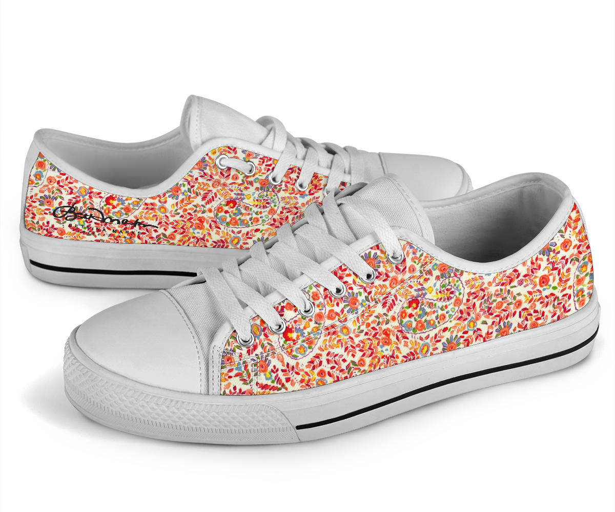 Retro Paisley Low Top Sneakers