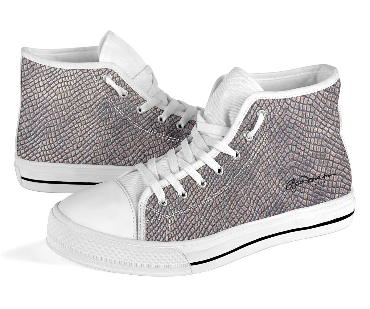 Croc Print High Top Sneakers
