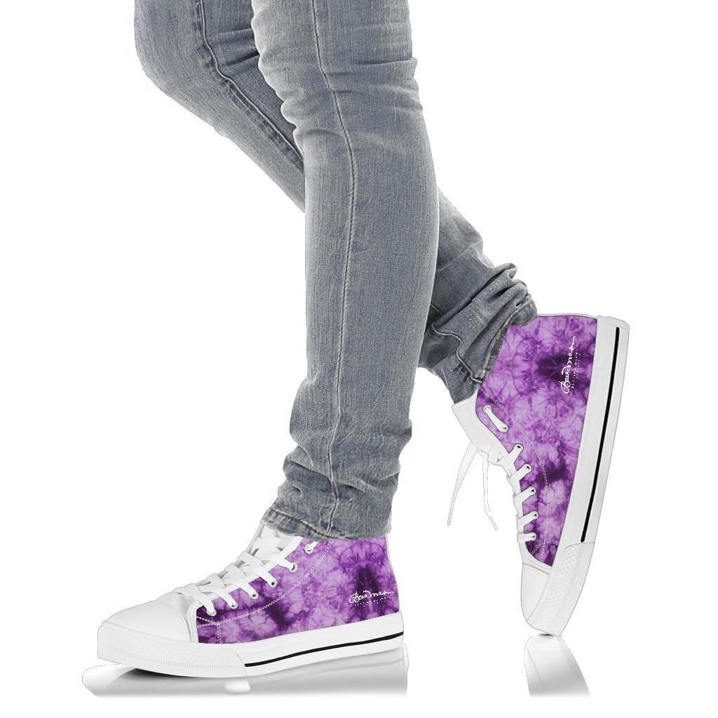 Purple Tie Dye High Top Sneakers