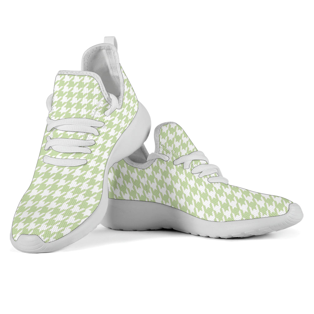 Butterfly Houndstooth Mesh Knit Sneakers
