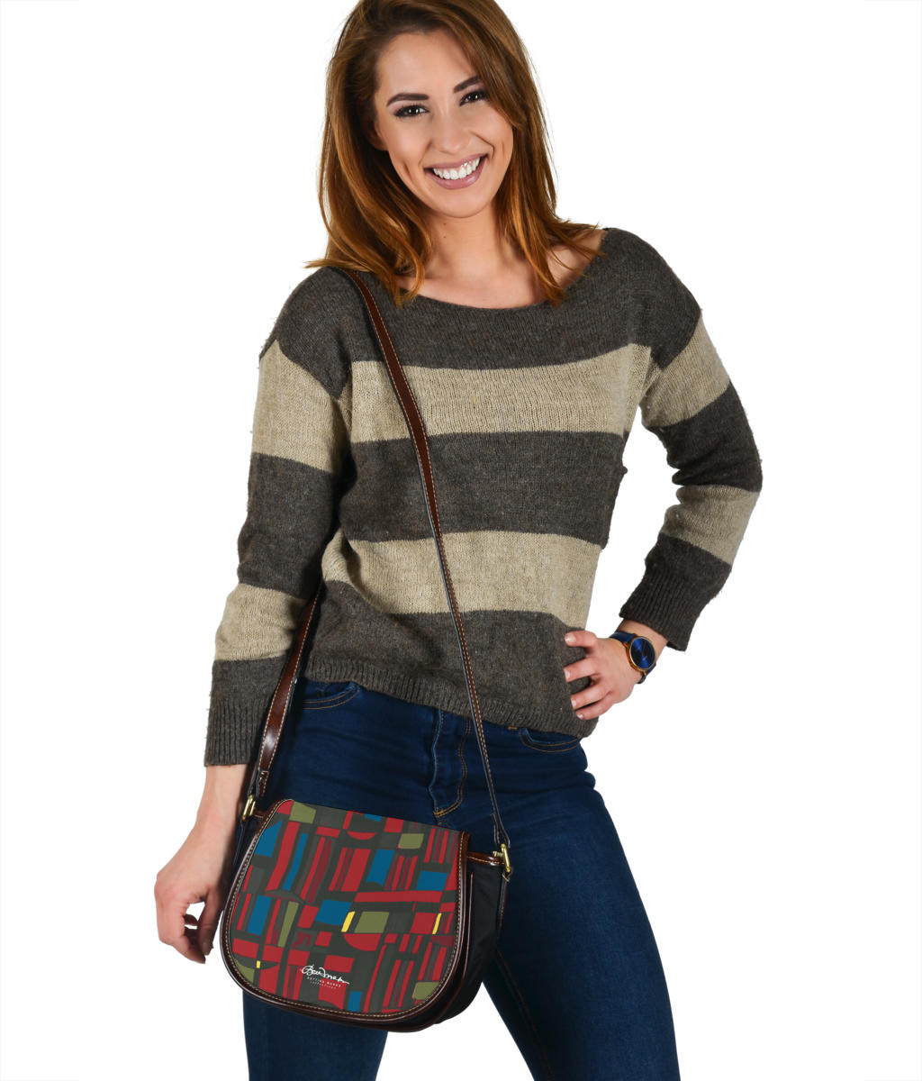 Spirited Geo Saddle Shoulder Bag
