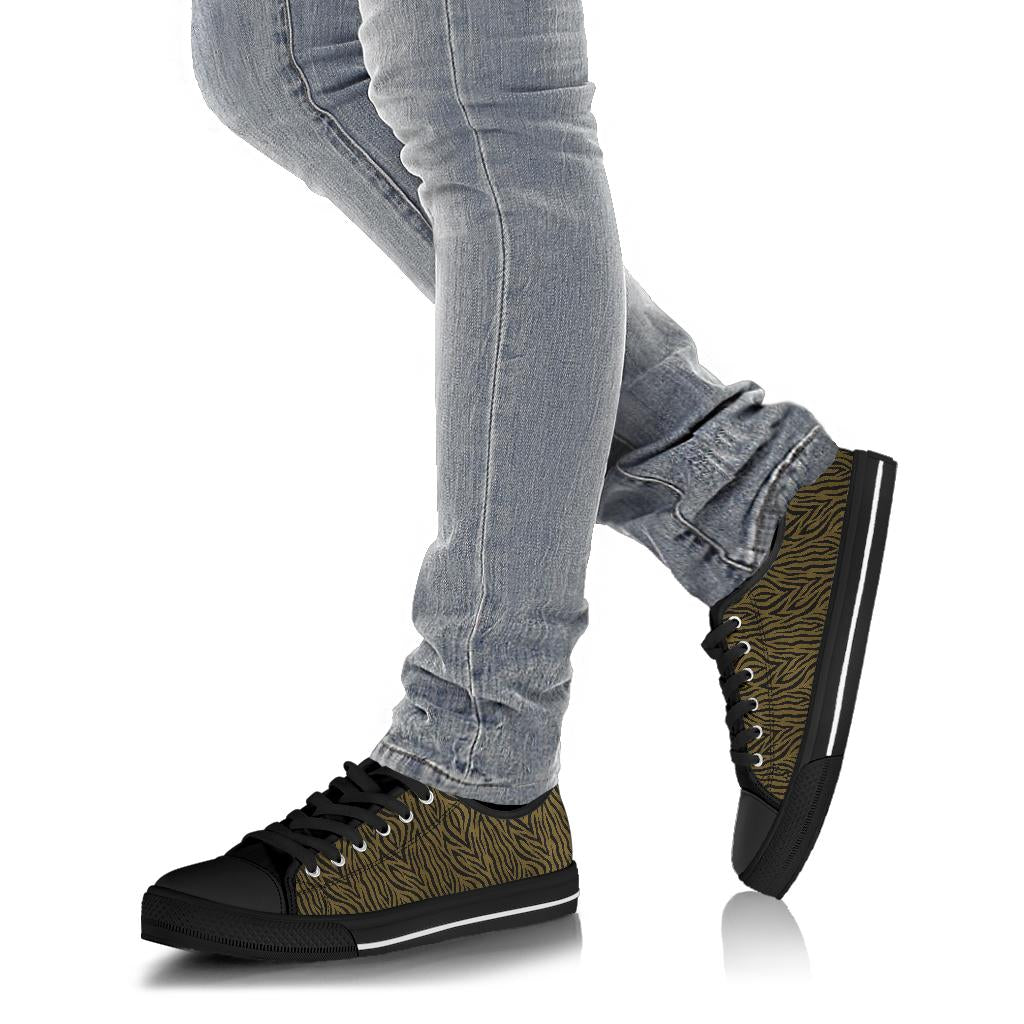 Olive Zebra Low Top Sneakers