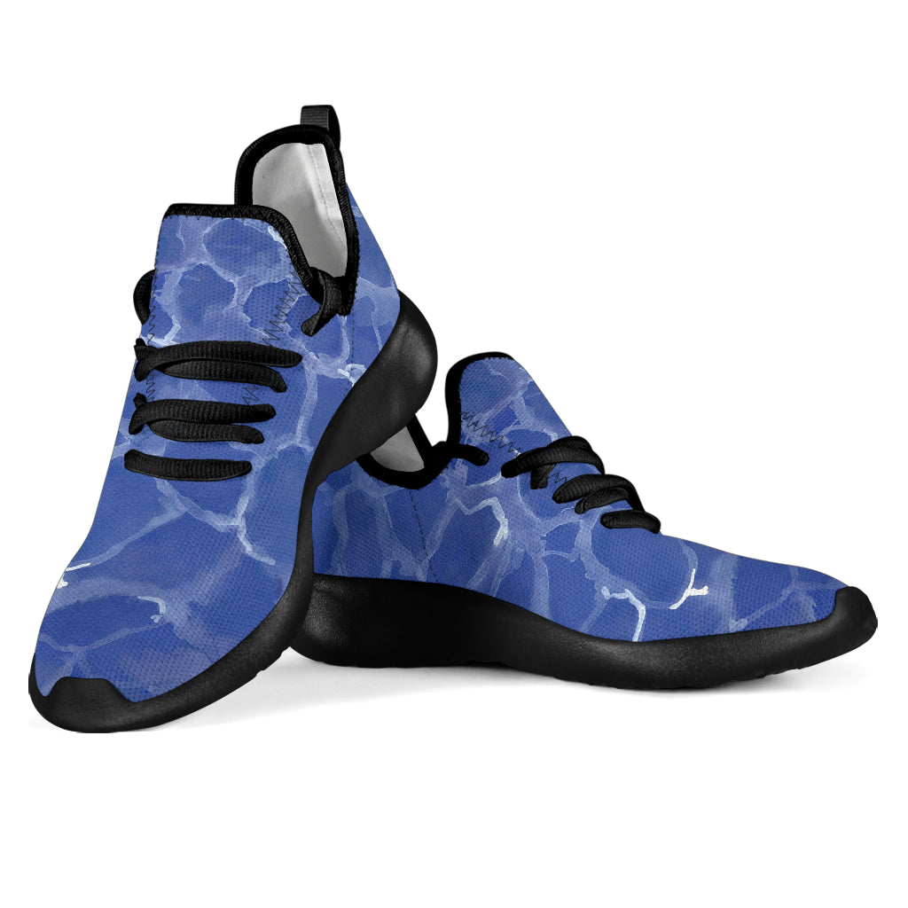 Blue Pool Mesh Knit Sneakers