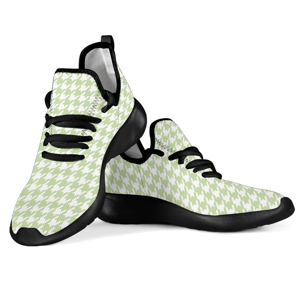 Butterfly Houndstooth Mesh Knit Sneakers