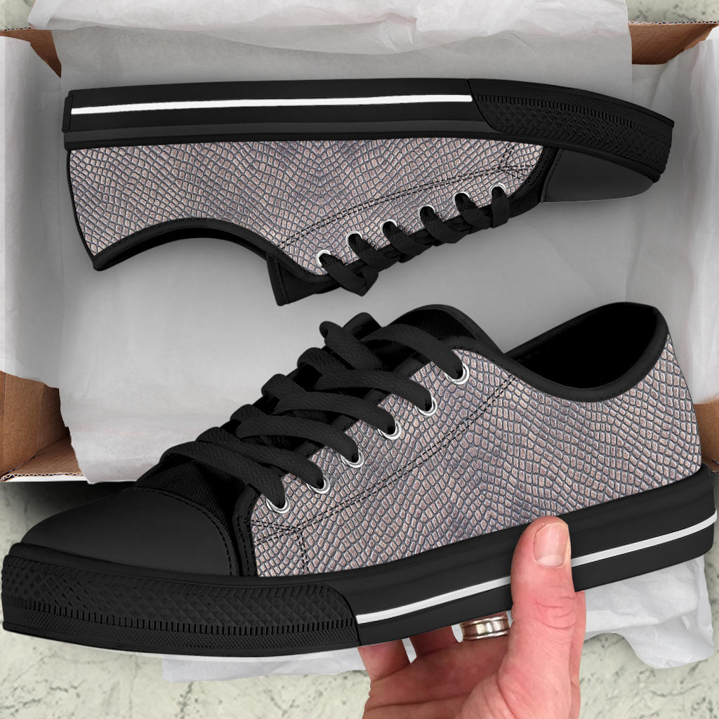 Croc Print Low Top Sneakers
