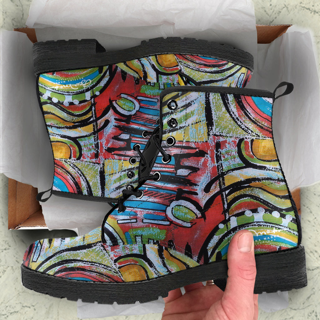 Whirl Wind Leather Boots (Vegan)