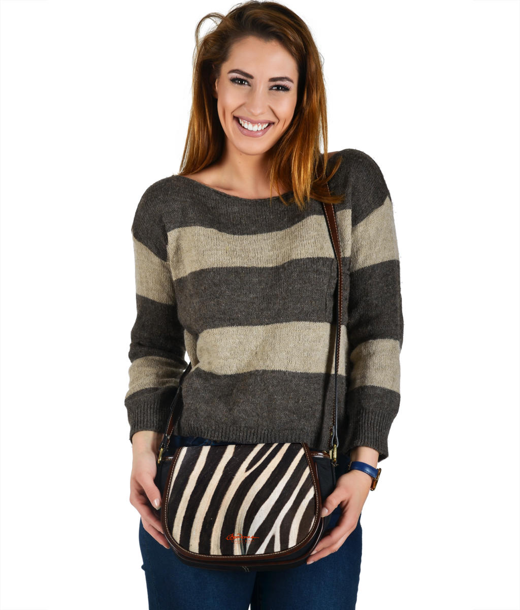 Wild Zebra Saddle Shoulder Bag