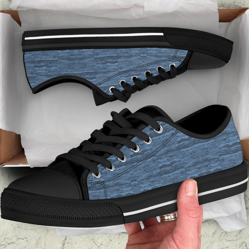 Blue Camouflage Lava Low Top Sneakers