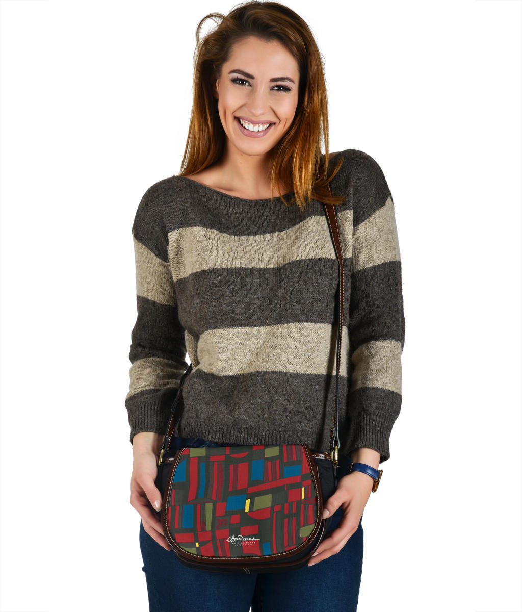 Spirited Geo Saddle Shoulder Bag