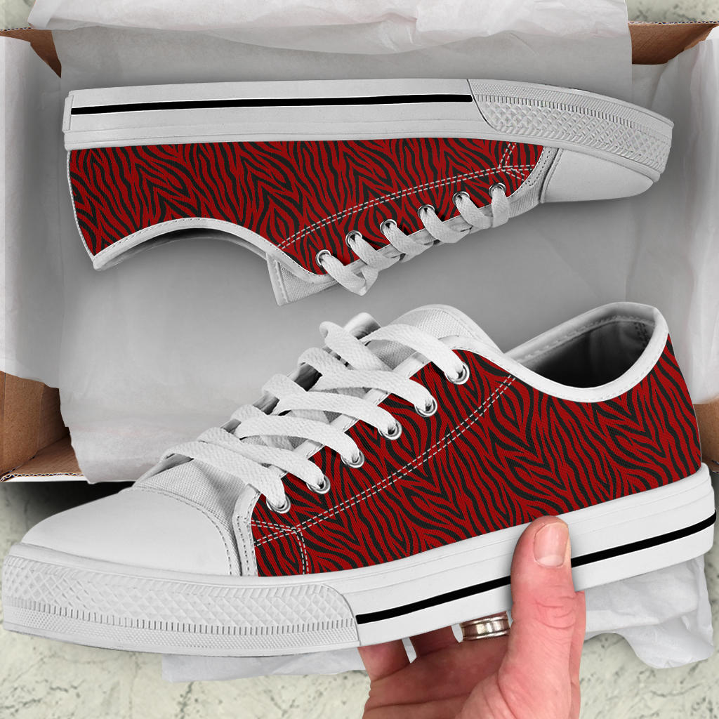 Red Zebra Low Top Sneakers