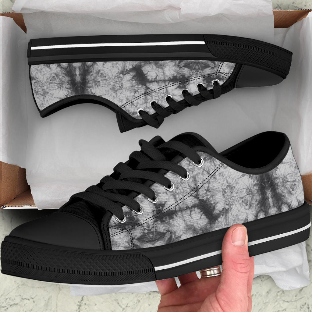 Grey Tie Dye Low Top Sneakers