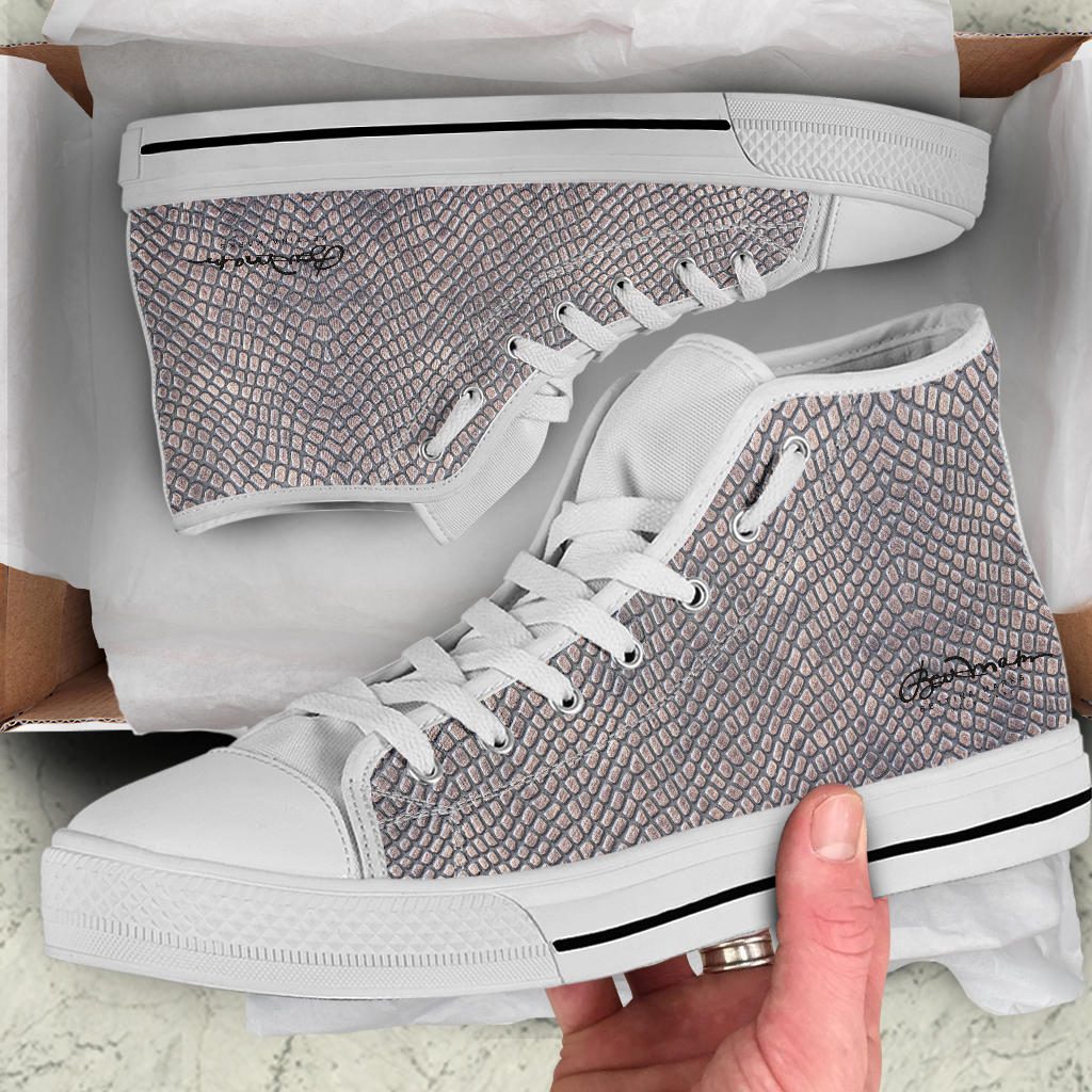 Croc Print High Top Sneakers