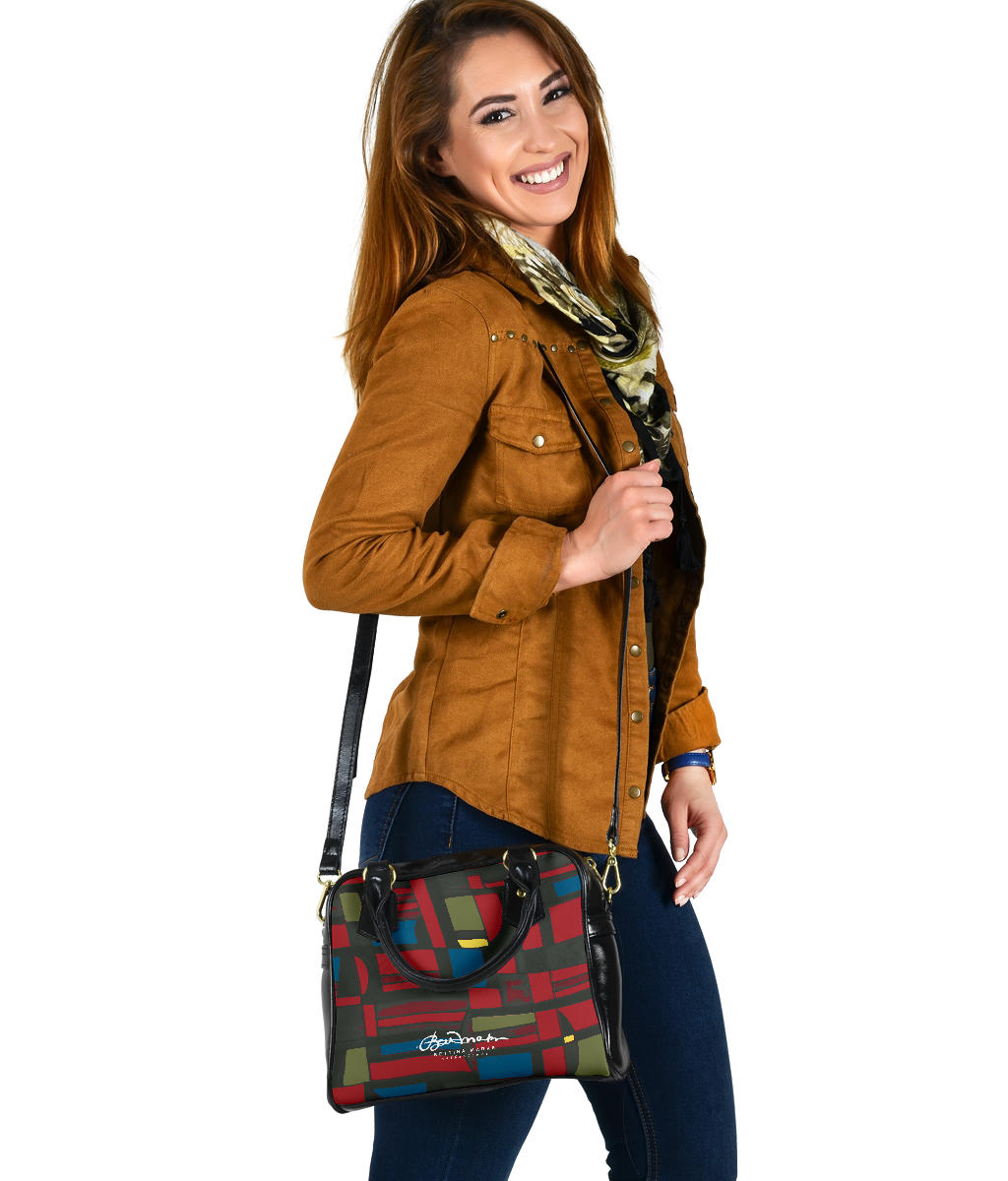 Spirited Geo Hand Bag w Shoulder Strap