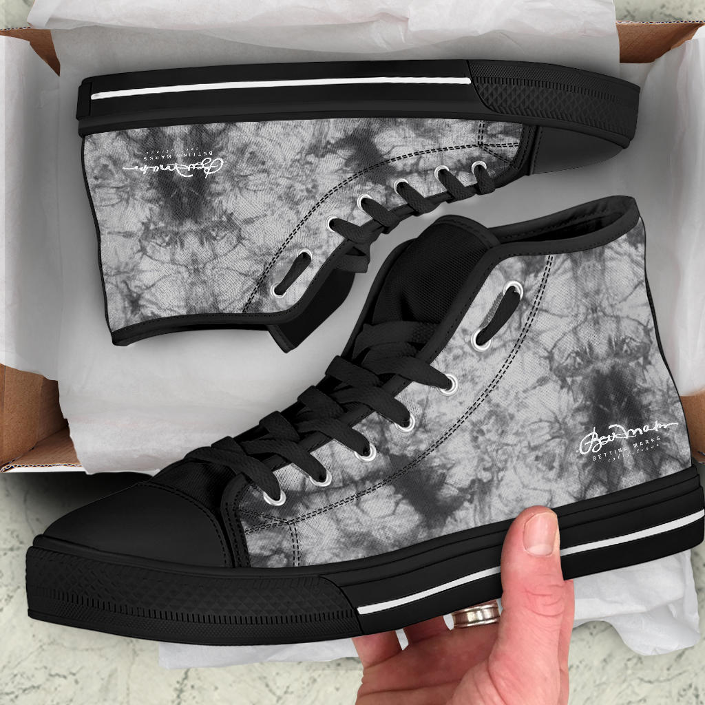 Grey Tie Dye High Top Sneakers