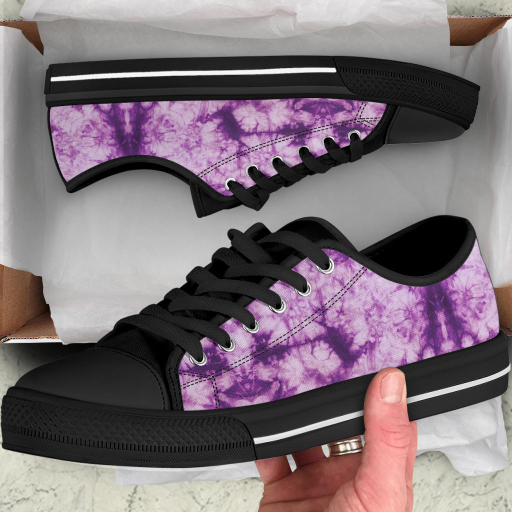 Purple Tie Dye Low Top Sneakers