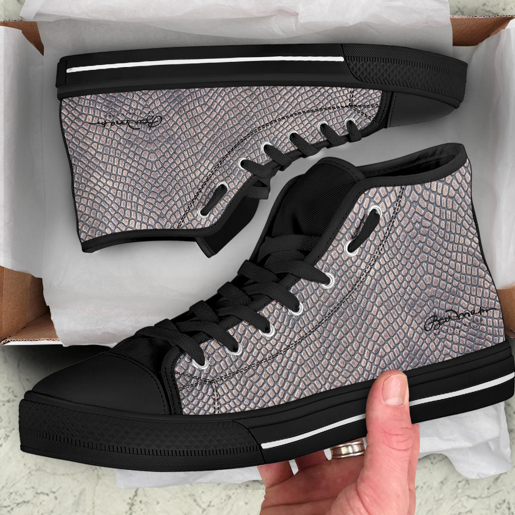Croc Print High Top Sneakers