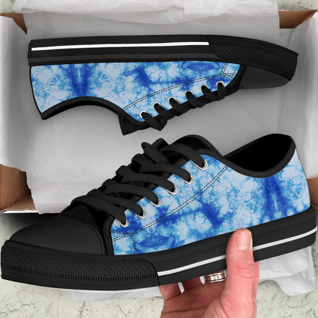 Blue Tie Dye Low Top Sneakers