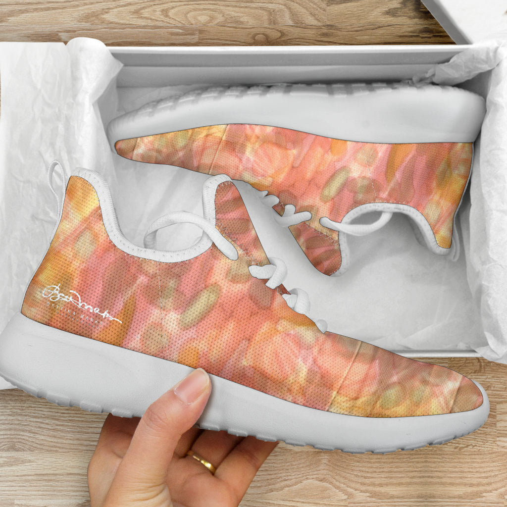 Watercolor Smudge Mesh Knit Sneakers