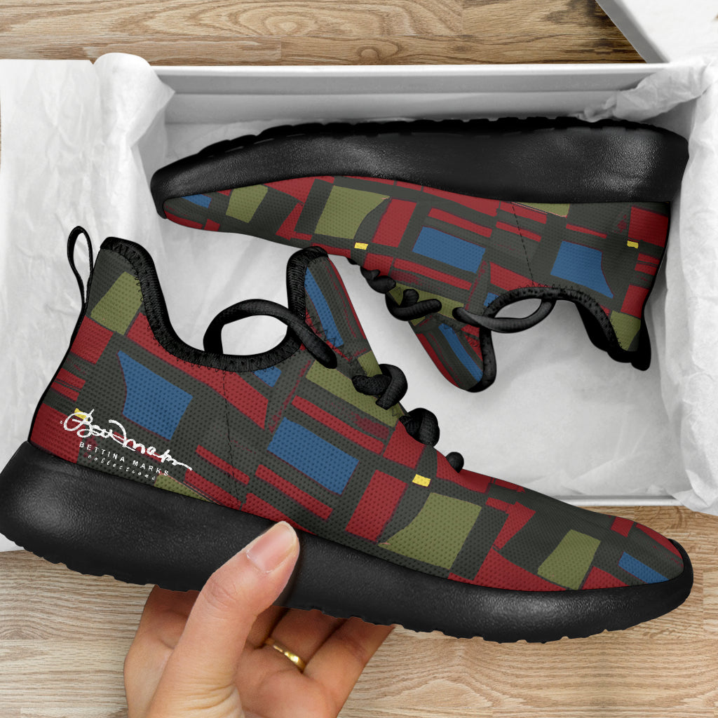 Spirited Geo Mesh Knit Sneakers