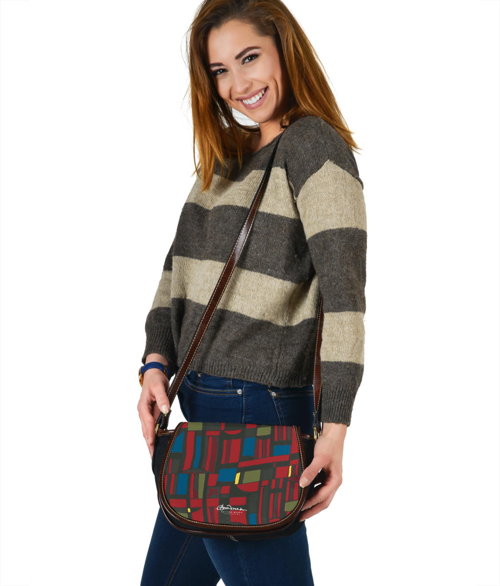 Spirited Geo Saddle Shoulder Bag
