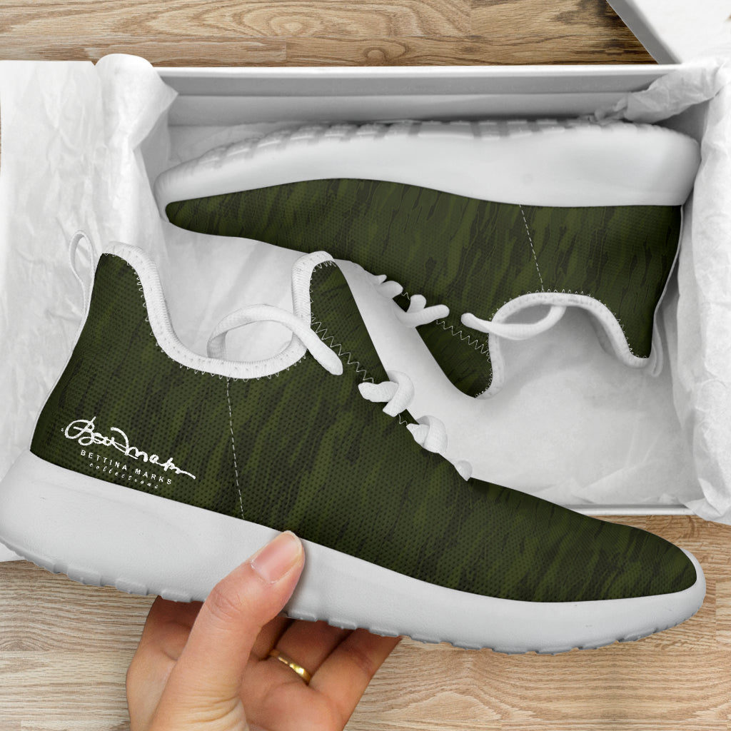 Army Camouflage Lava Mesh Knit Sneakers