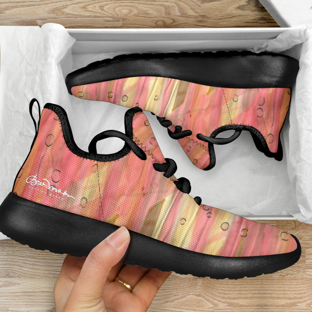 Dreamy Floral Mesh Knit Sneakers