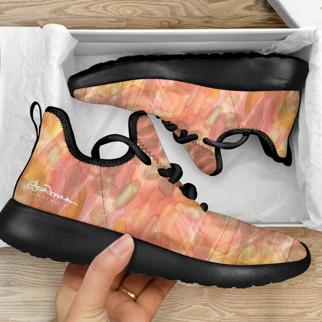 Watercolor Smudge Mesh Knit Sneakers