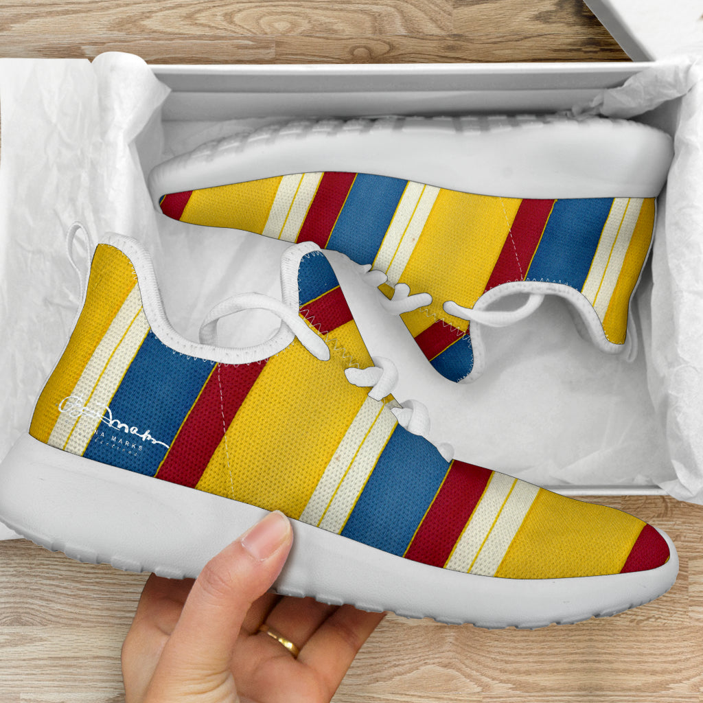 Riviera Stripe Mesh Knit Sneakers