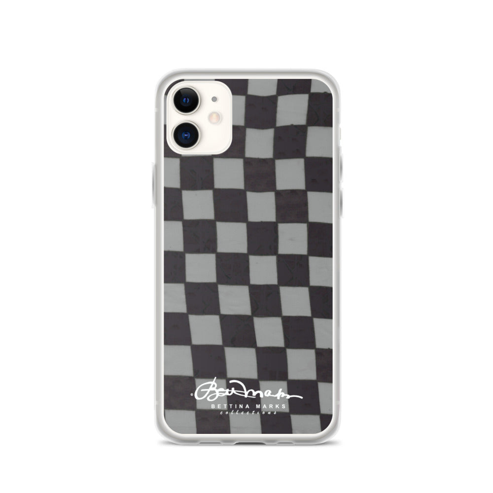 Grey Checkerboard iPhone Case