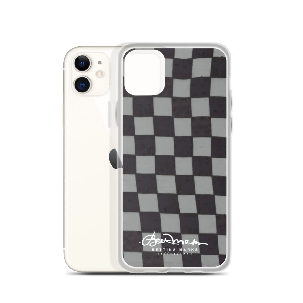 Grey Checkerboard iPhone Case