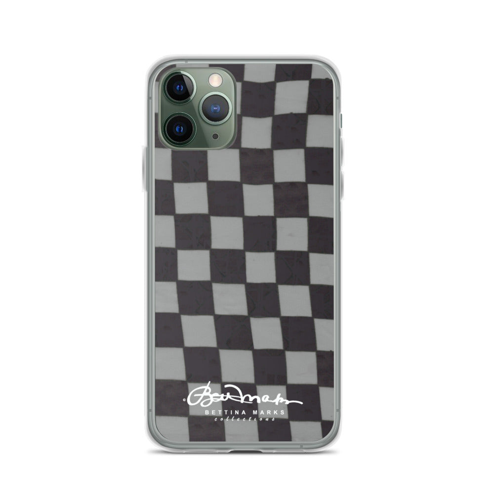 Grey Checkerboard iPhone Case